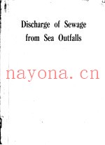 DISCHARGE OF SEWAGE FROM SEA OUTFALLS