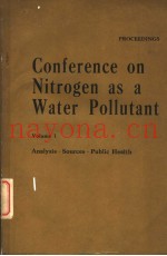 CONFERENCE ON NITROGEN AS A WATER POLLUTANT  VOLUME 1