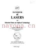 Handbook of lasers with selected data on optical technology.