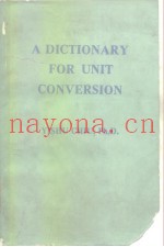 A DICTIONARY FOR UNIT CONVERSION