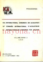 PROCEEDINGS 14TH INTERNATIONAL CONGRESS ON ACOUSTICS VOLUME/BAND 2 1992