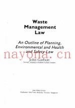 WASTE MANAGEMENT LAW AN OUTLINE OF PLANNING