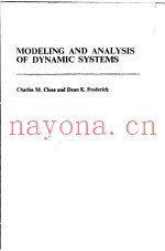 MODELING AND ANALYSIS OF DYNAMIC SYSTEMS