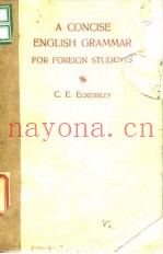 A Concise English Grammar For Foreign Students