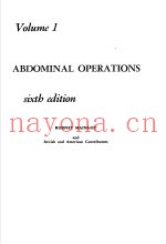 ABDOMINAL OPERATIONS  VOLUME 1  SIXTH EDITION