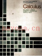 INSTRUCTOR'S MANUAL TO ACCOMPANY CALCULUS