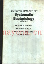 BERGEY’S MANUAL OF Systematic Bacteriology Volume 2