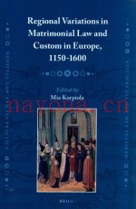 REGIONAL VARIATIONS IN MATRIMONIAL LAW AND CUSTOM IN EUROPE