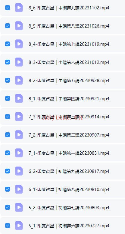 秦瑞生印度占星学2023-2024三阶联报42集视频+课件