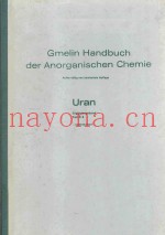 GMELIN HANDBUCH DER ANORGANISCHEN CHEMIE URAN TEIL C 3
