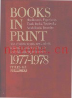 BOOKS IN PRINT 1977-1978 VOLUME 4