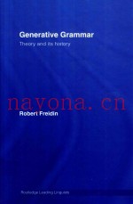 GENERATIVE GRAMMAR THEORY AND ITS HISTORY