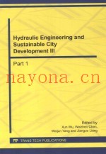 HYDRAULIC ENGINEERING AND SUSTAINABLE CITY DEVELOPMENT III PART 1