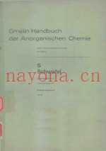 GEMLIN HANDBUCH DER ANORGANISCHEN CHEMIE S SCHWEFEL ERGANZUNGSBAND 2