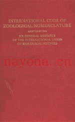 INTERNATIONAL CODE OF ZOOLOGICAL NOMENCLATURE