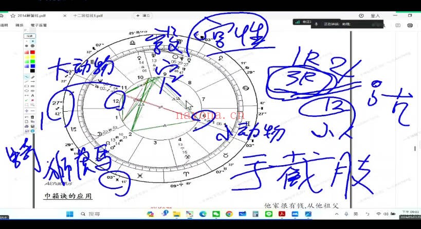杨国正2025古典占星十二宫六亲班13集视频+课件