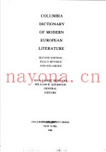 COLUMBIA DICTIONARY OF MODERN EUROPEAN LITERATURE  SECOND EDITION