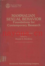 MAMMALIAN SEXUAL BEHAVIOR FOUNDATIONS FOR CONTEMPORARY RESEARCH