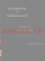 HANDBOOK OF TOXICOLOGY VOLUME I