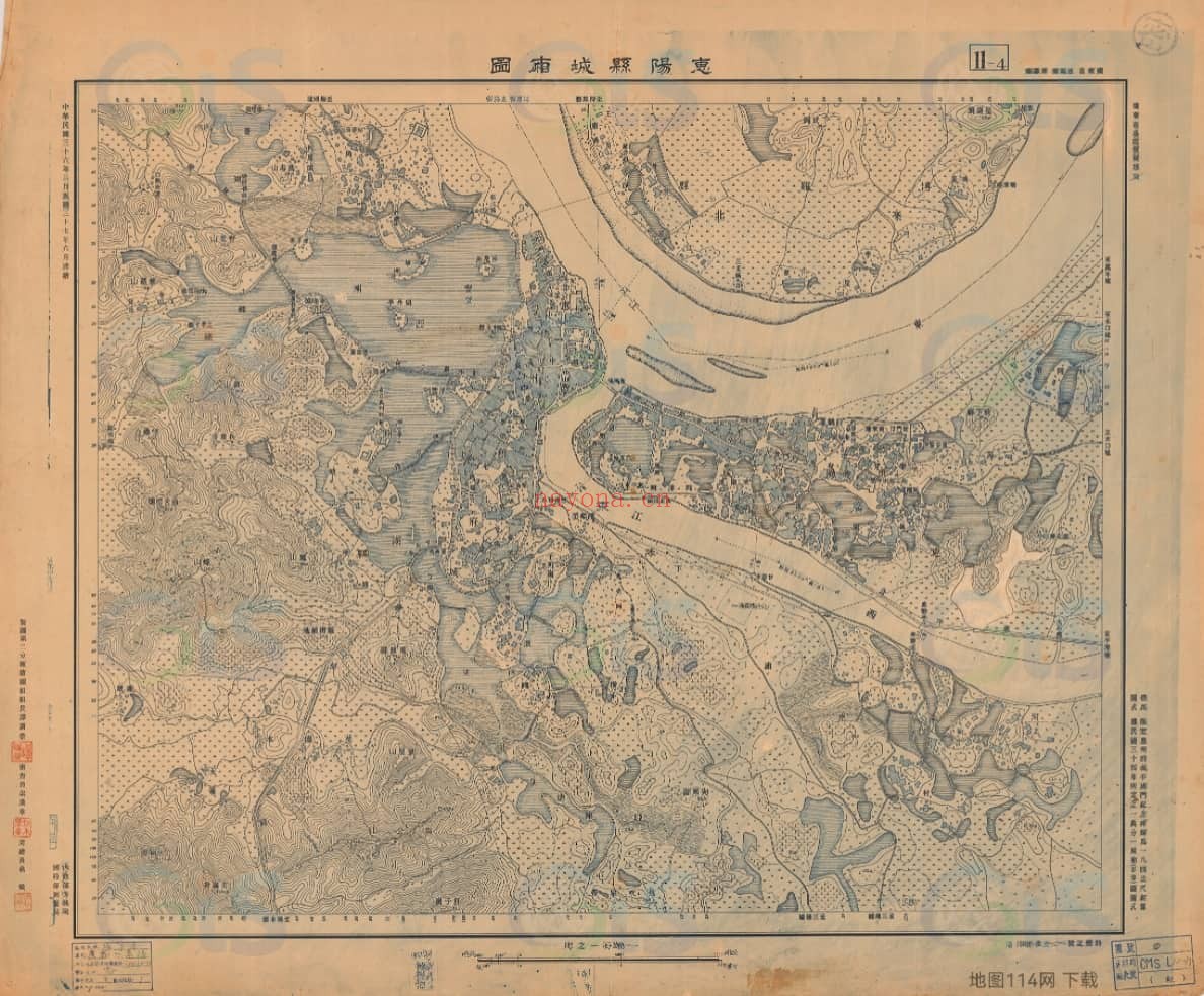 1947-1948年一万分一广东省城厢（市）图清绘图=26幅