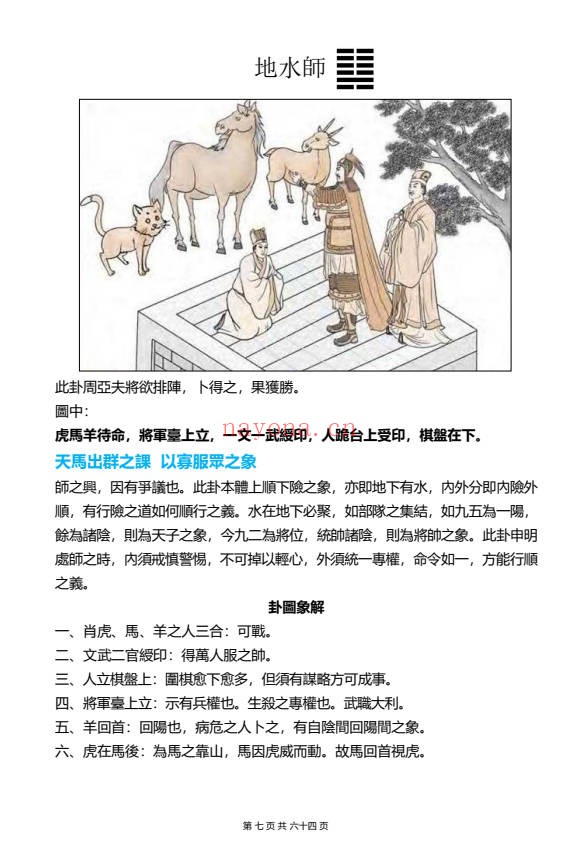 易象图谱易经六十四卦与象义详解65页PDF 易经教程
