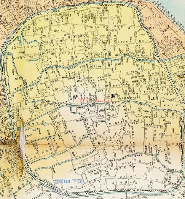 1910年上海地区城厢租界图