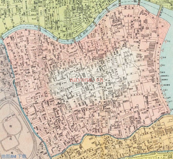 1910年上海地区城厢租界图