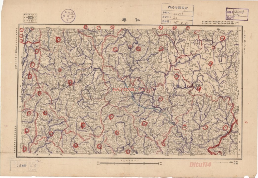 1935年四川三十万陆测图57幅