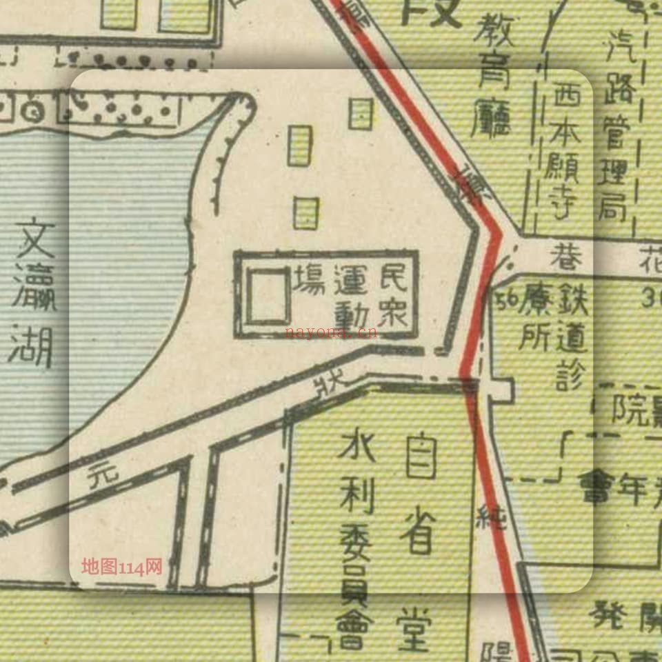 1938年太原日本人营业别案内图