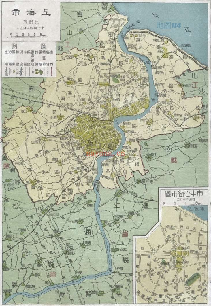 1948年上海市街道详图