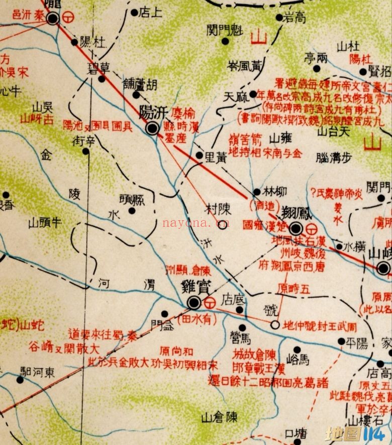 1934年民国陕西历史地图(日绘)
