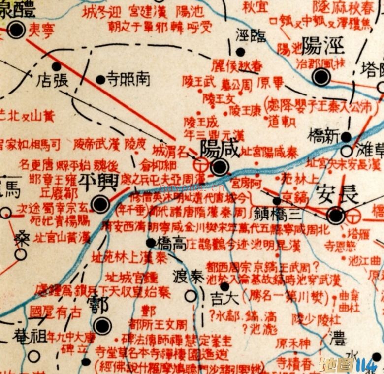1934年民国陕西历史地图(日绘)
