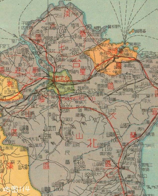 1948年台湾省分县详图
