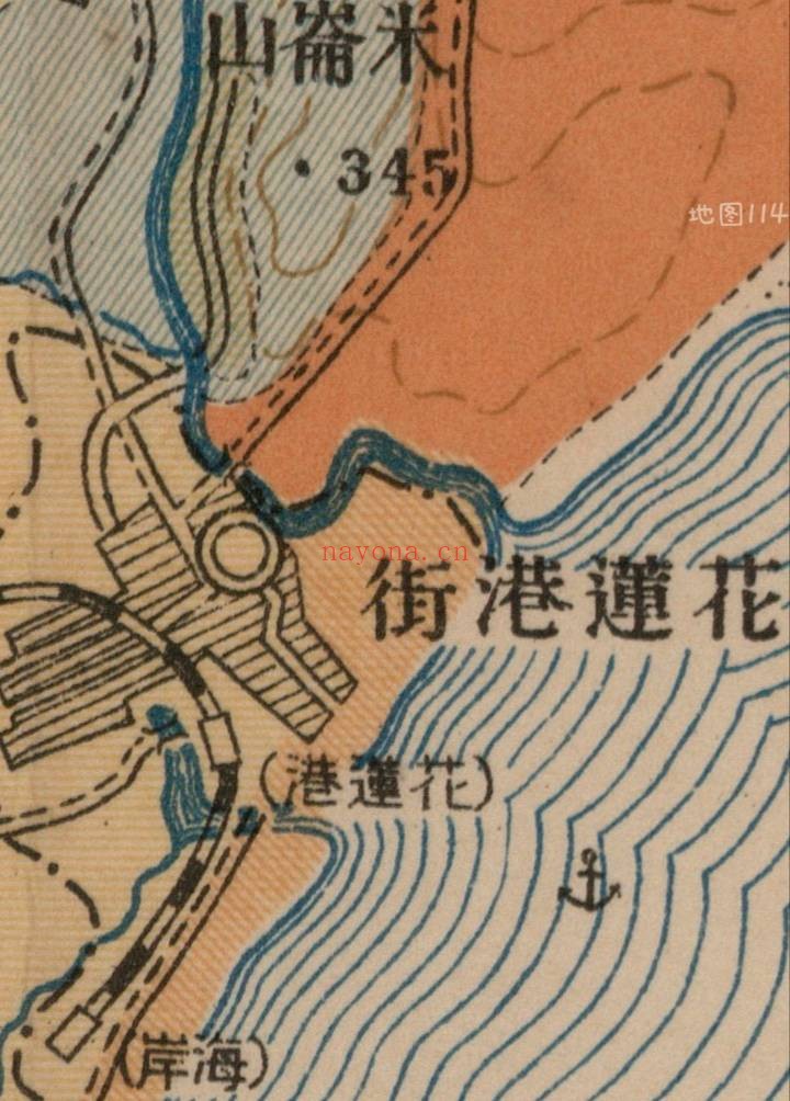 1925年花莲港地图