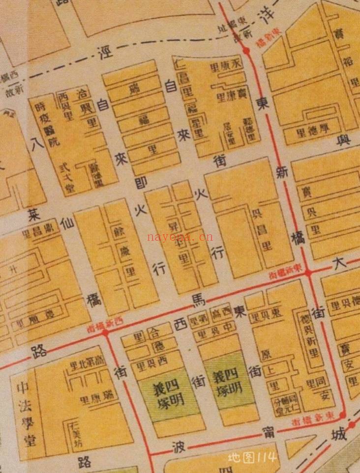 1918年上海法国旧租界分图