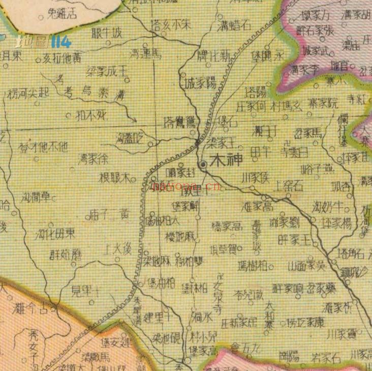 1947年陕西省明细地图