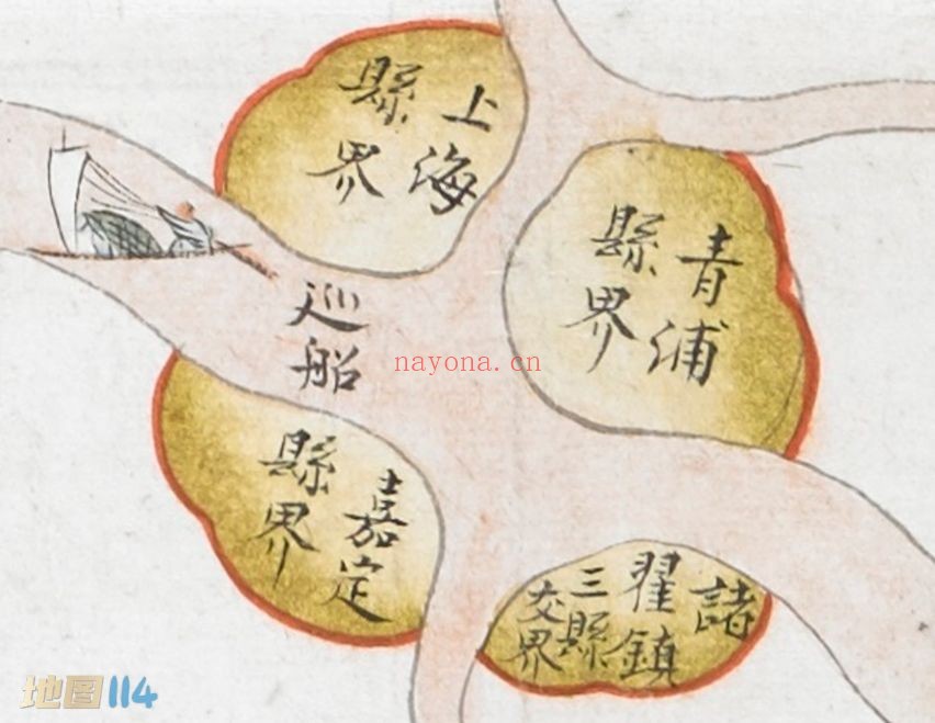 1870年上海县水道营汛图