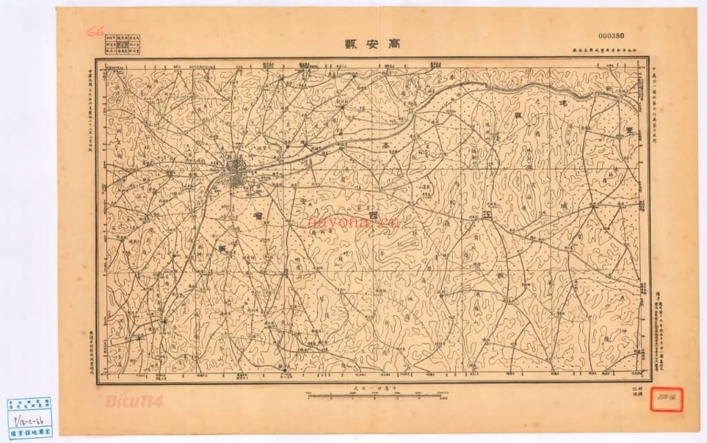 1932年江西省十万分一地形图(161P)