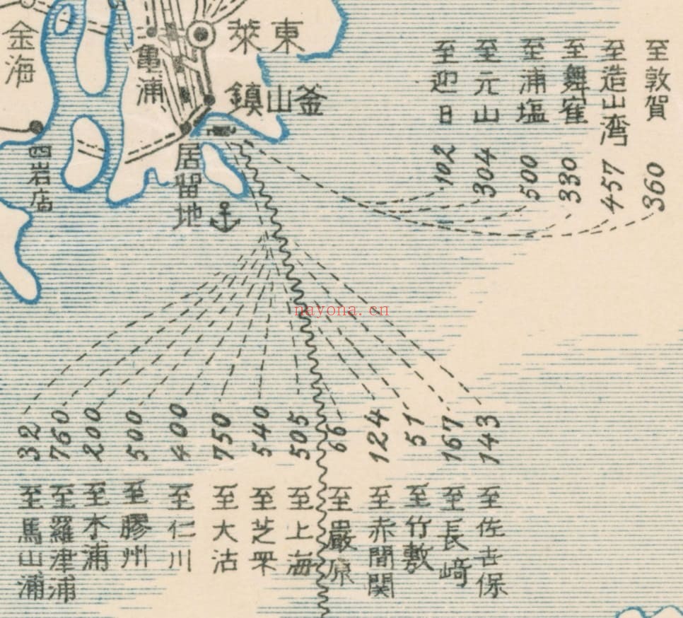 1904年日绘韩国交通图