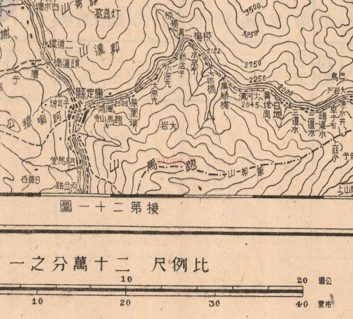 1939年西康省二十万分一地形图(172幅)