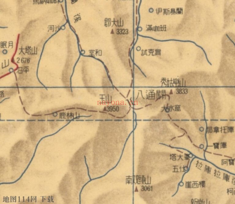 1955年台湾省地形地图