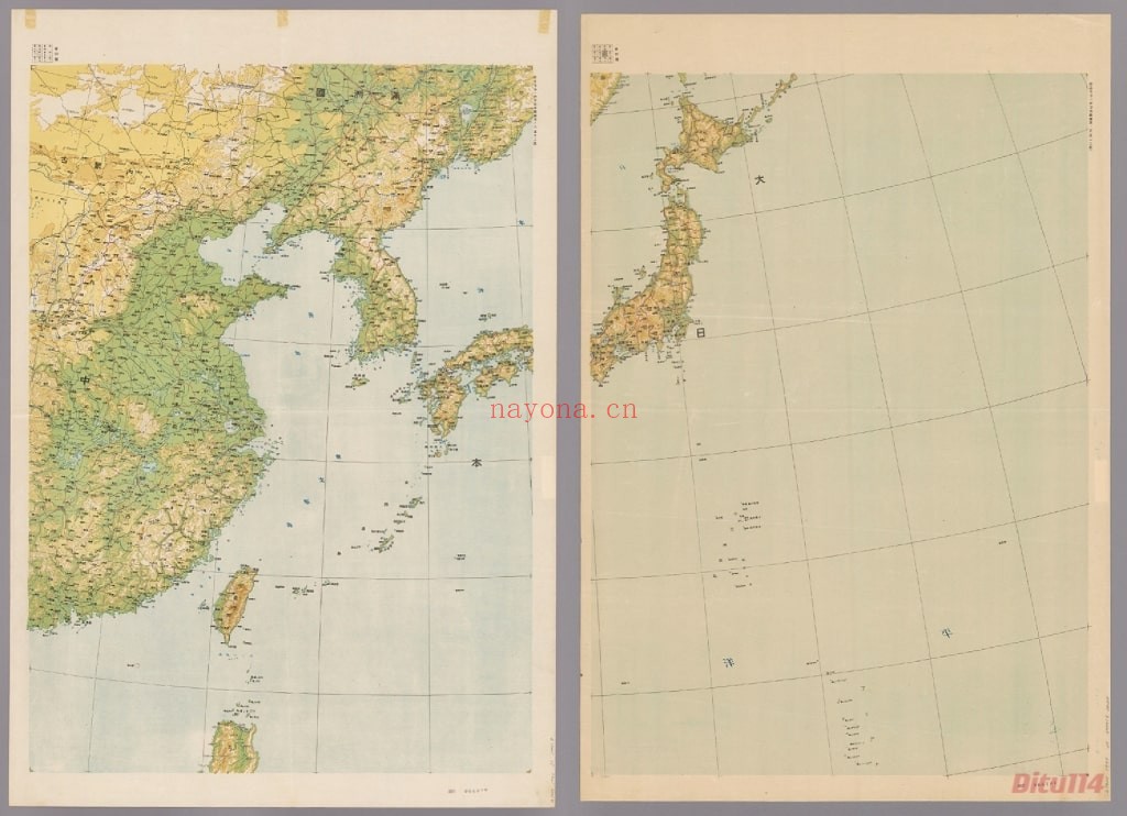 1943年日绘东亚及西太平洋防空用作战图