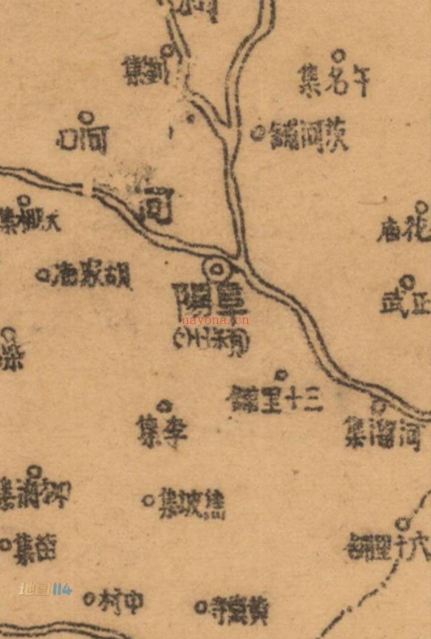 1945年安徽省水道图