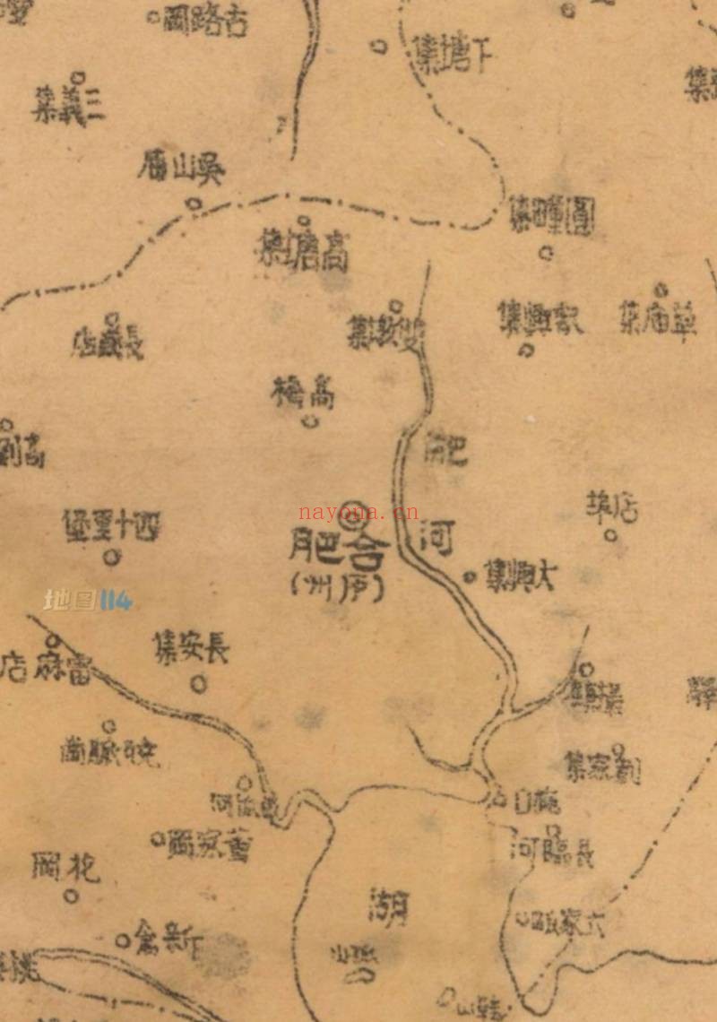 1945年安徽省水道图