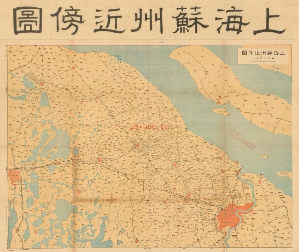 1937年日绘上海苏州近傍图