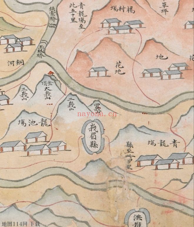 1799年四川嘉定府周边形势图