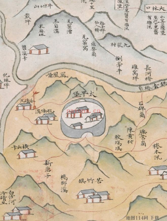 1799年四川嘉定府周边形势图
