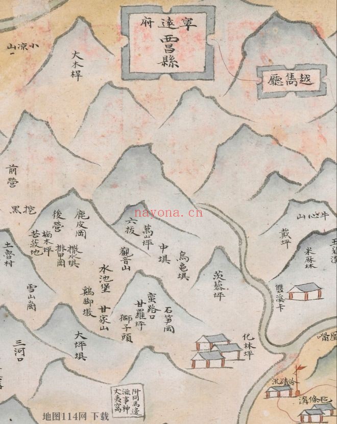 1799年四川嘉定府周边形势图