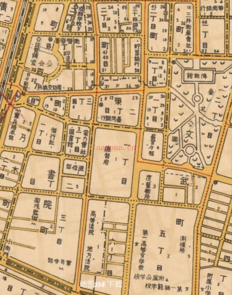 1932年台北町界地图