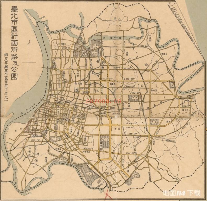1932年台北町界地图